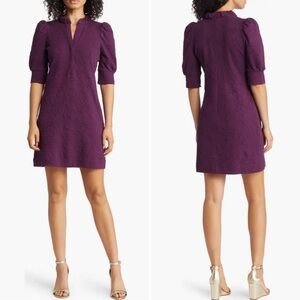 LILLY PULITZER Elsey Elbow Sleeve Dress Cherry Ganache Pucker Jacquard Sz S NWT